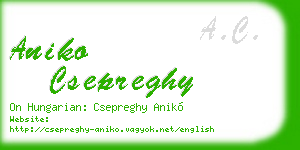 aniko csepreghy business card